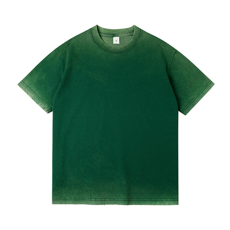 300g Washed Gradient Vintage Tee | Custom Print