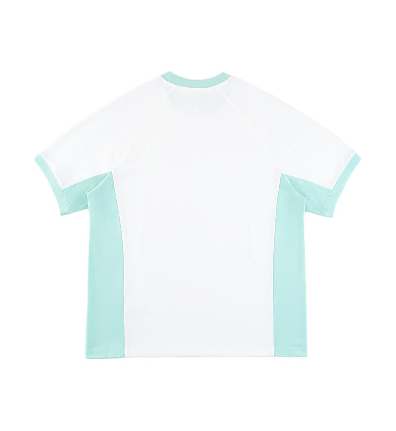 white with mint green back