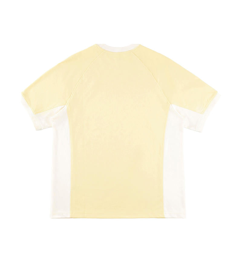 light yellow with off-white back