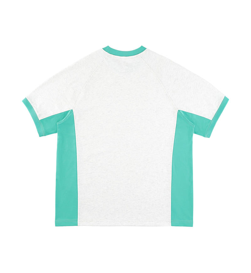 white with aqua green back