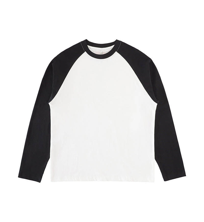 235g Color Block Raglan Long Sleeve Tee | Custom Print