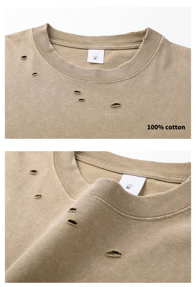 300g Distressed Destroyed Washed Tee | Custom Print