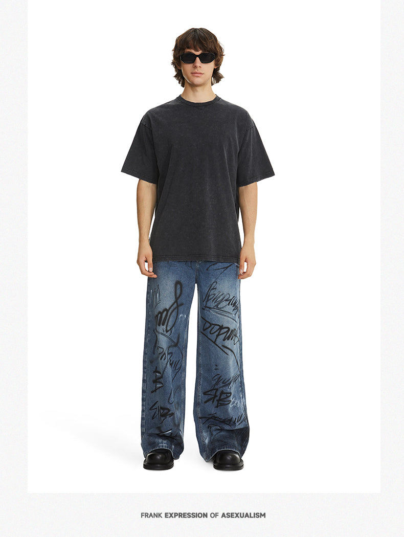 260g Cotton Washed Vintage Tee | Custom Print