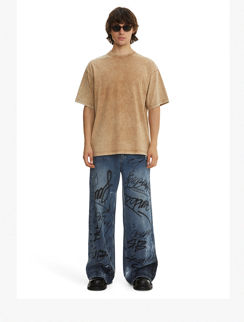 260g Cotton Washed Vintage Tee | Custom Print