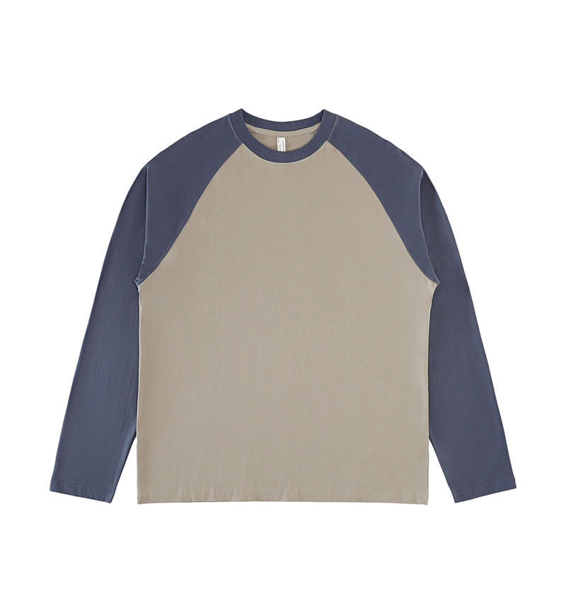 235g Color Block Raglan Long Sleeve Tee | Custom Print