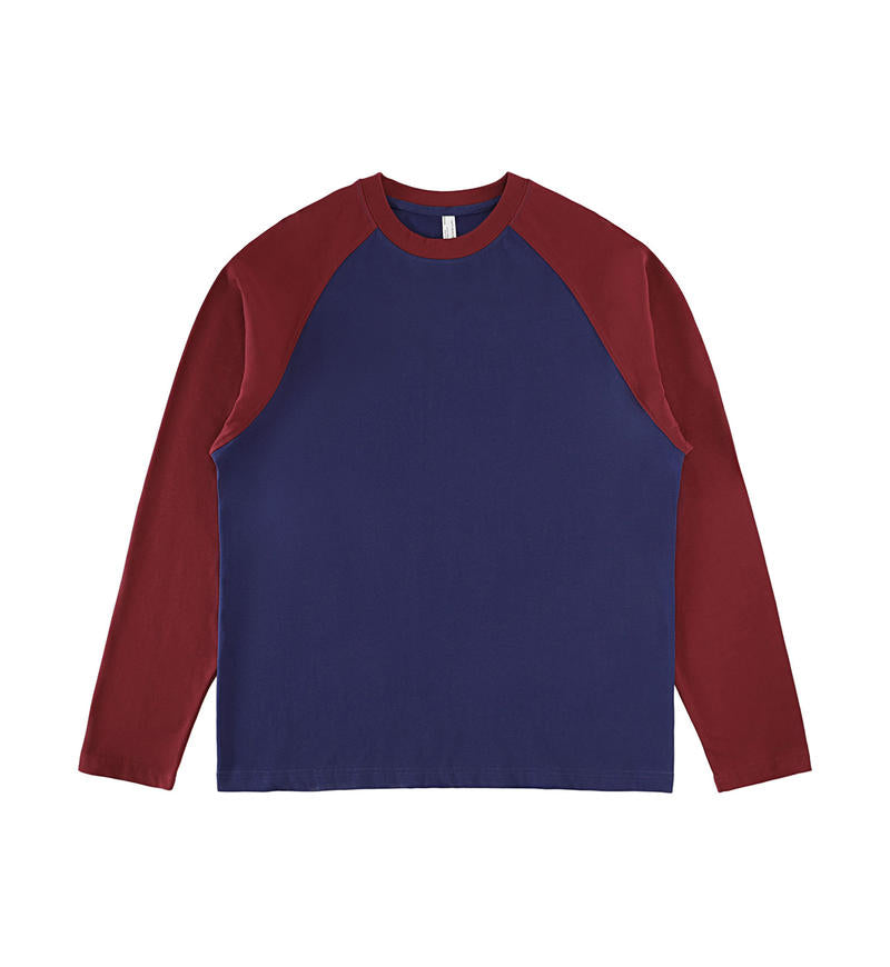 235g Color Block Raglan Long Sleeve Tee | Custom Print