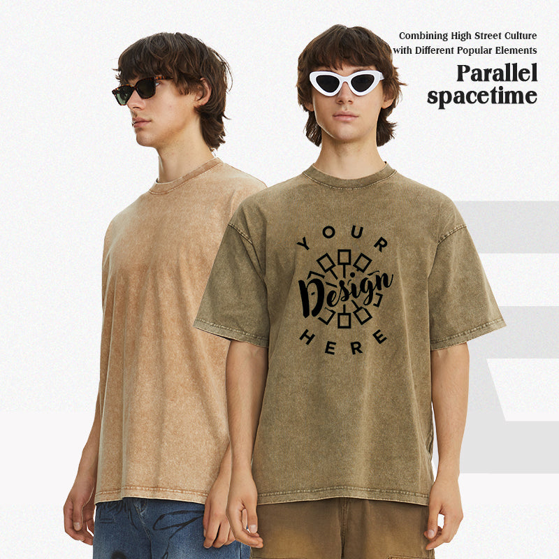 260g Cotton Washed Vintage Tee | Custom Print