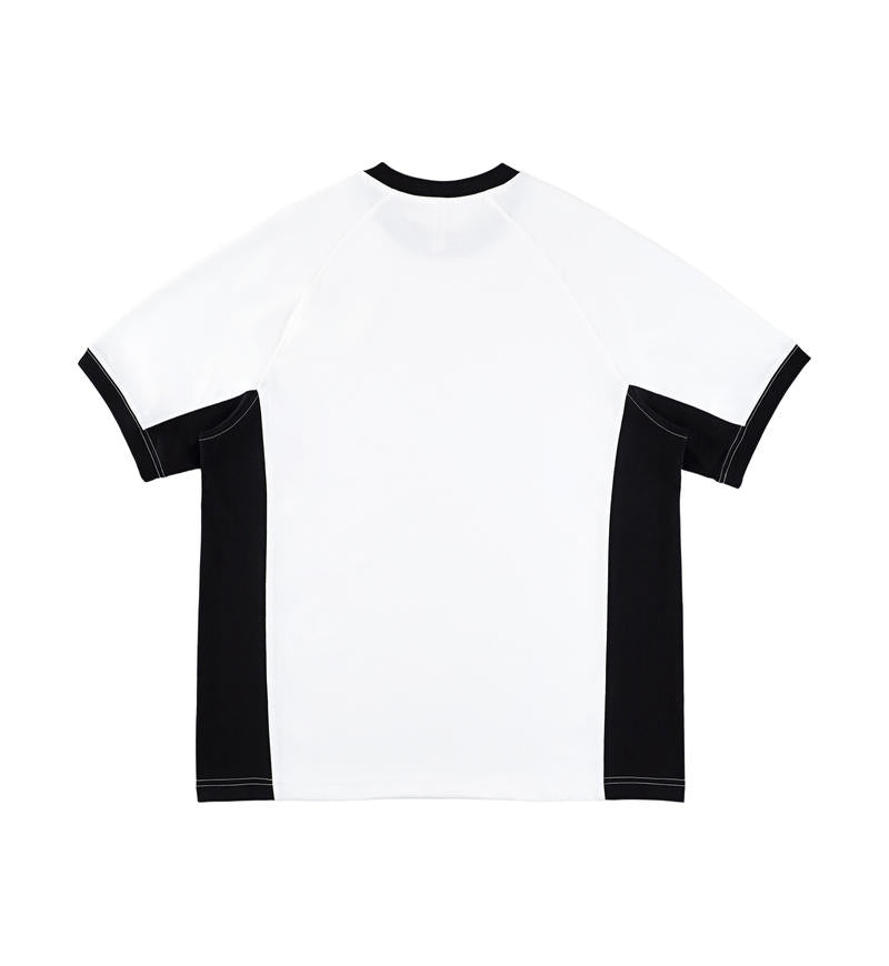 white with black back