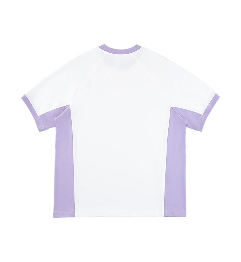 white with light purple back