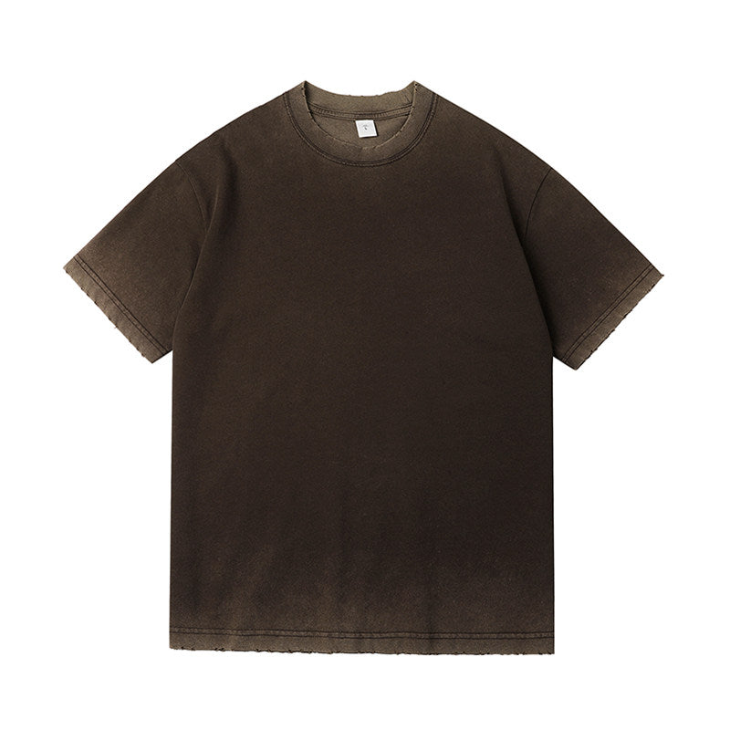 300g Washed Gradient Vintage Tee | Custom Print