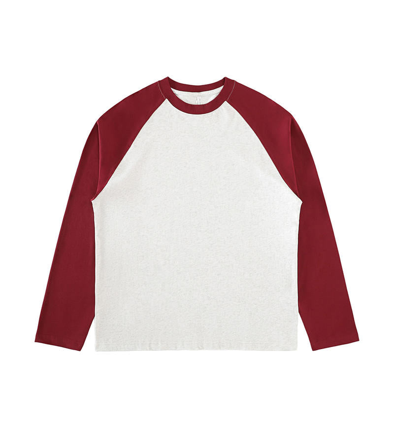 235g Color Block Raglan Long Sleeve Tee | Custom Print