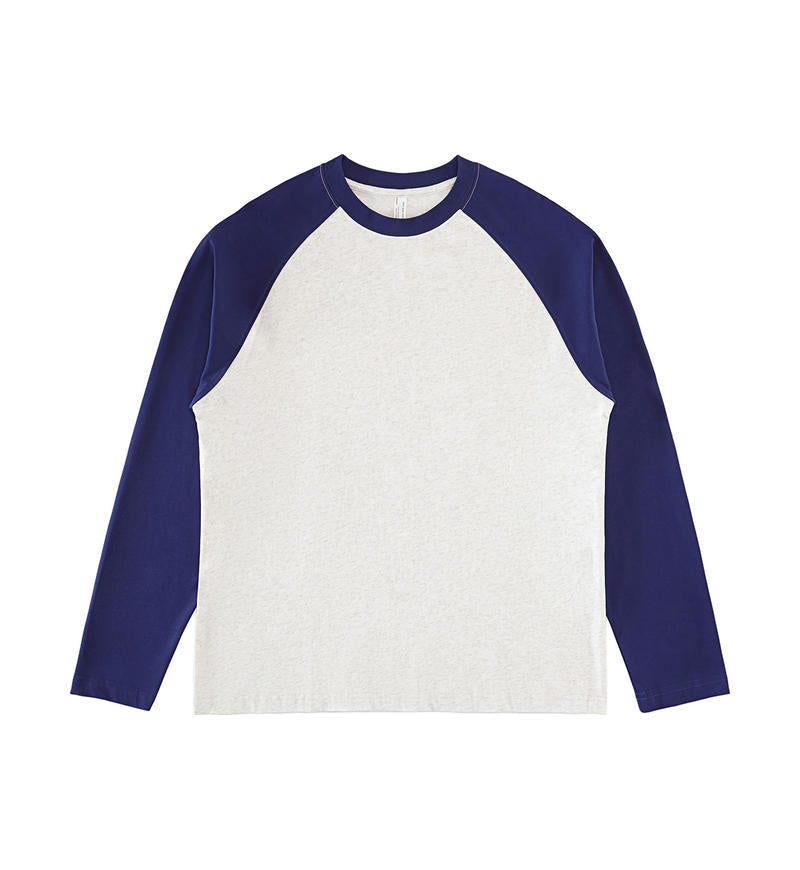 235g Color Block Raglan Long Sleeve Tee | Custom Print
