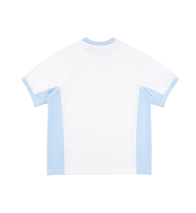 white with sky blue back