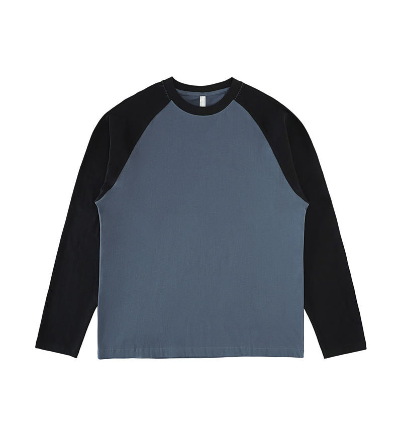235g Color Block Raglan Long Sleeve Tee | Custom Print